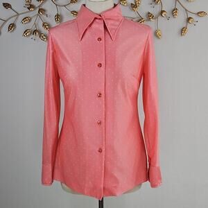 Vintage Jantzen Polka-Dot Shirt Size Medium